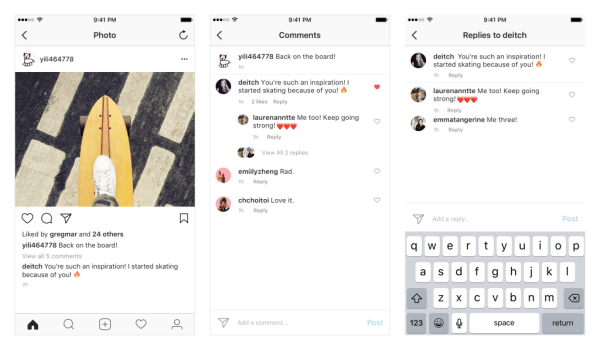 Instagram diffusera des commentaires filetés sur iOS et Android au cours des prochaines semaines.