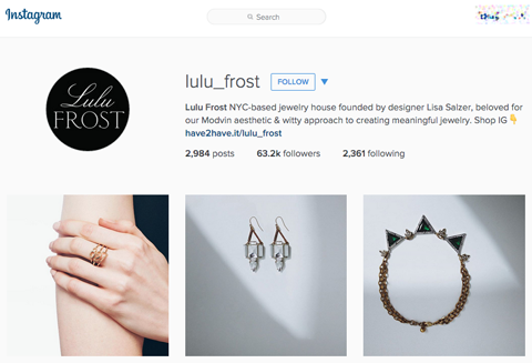 profil instagram de lulu frost