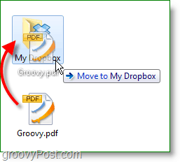 Capture d'écran de Dropbox - faites glisser et déposez des fichiers pour les sauvegarder en ligne