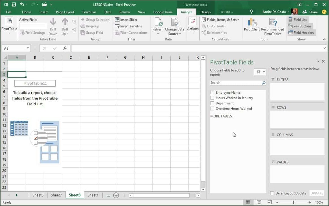 Comment créer un tableau croisé dynamique dans Microsft Excel