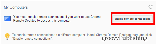 Démarrage de l'ordinateur de bureau à distance Chrome