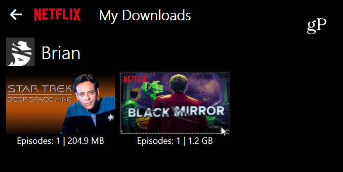 Mes téléchargements Netflix