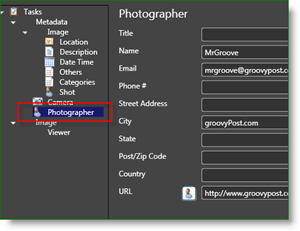 Méta-données du photographe Microsoft Pro Photo Tools:: groovyPost.com