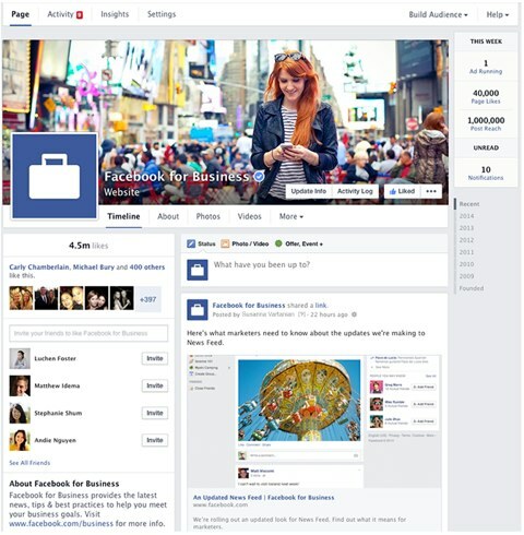 facebook simplifié pour les entreprises