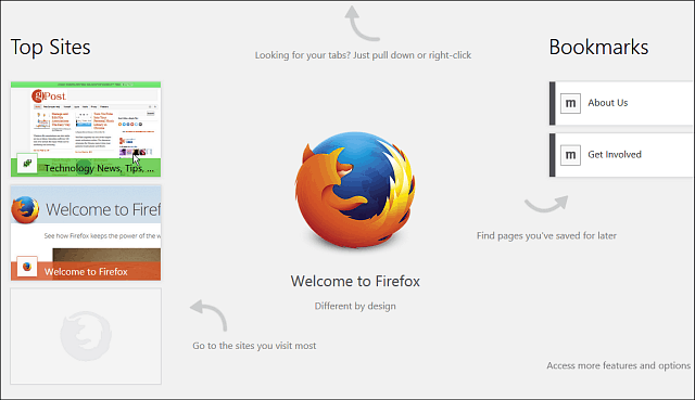 Firefox pour Windows 8 Touch Beta disponible pour les tests publics