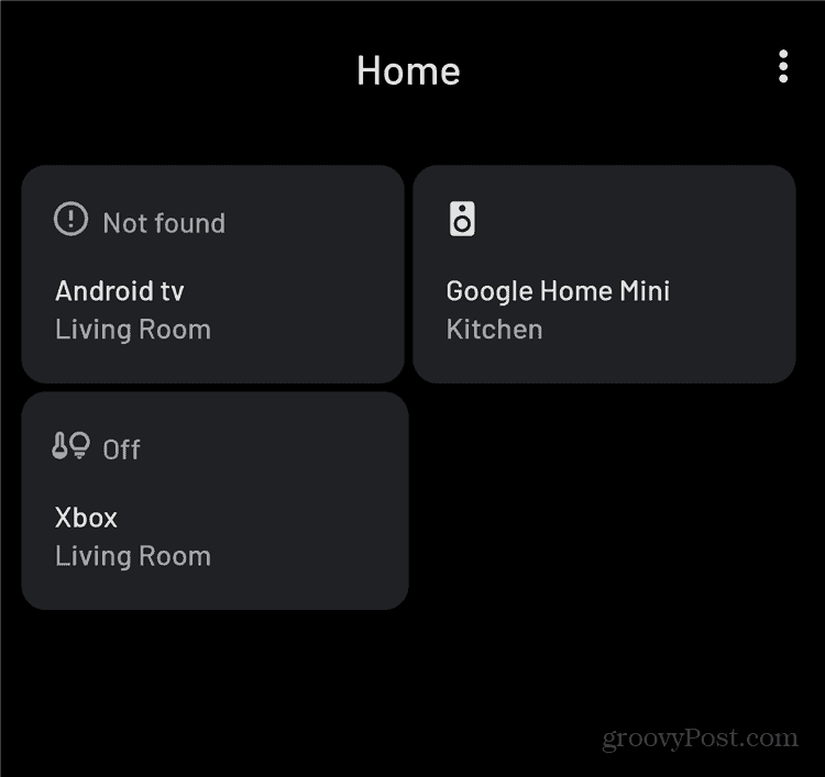 Commandes principales d'Android Smart Home