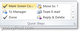 personnaliser la liste des étapes rapides dans Outlook 2010