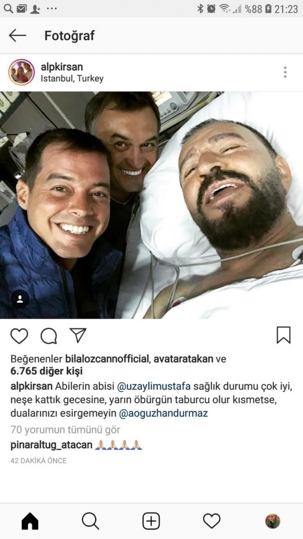 La première photo de Mustafa Topal qui a eu une crise cardiaque!