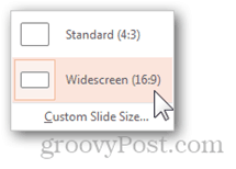 présentation standard grand écran rapport d'aspect powerpoint taille ajuster