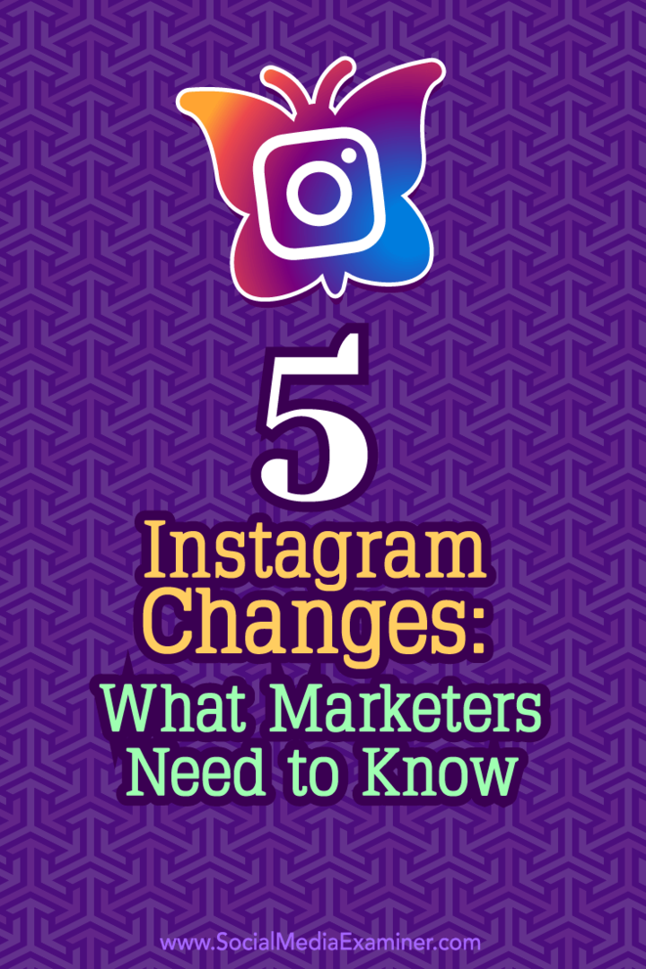 Conseils sur la façon dont les modifications les plus récentes d'Instagram pourraient affecter votre marketing.