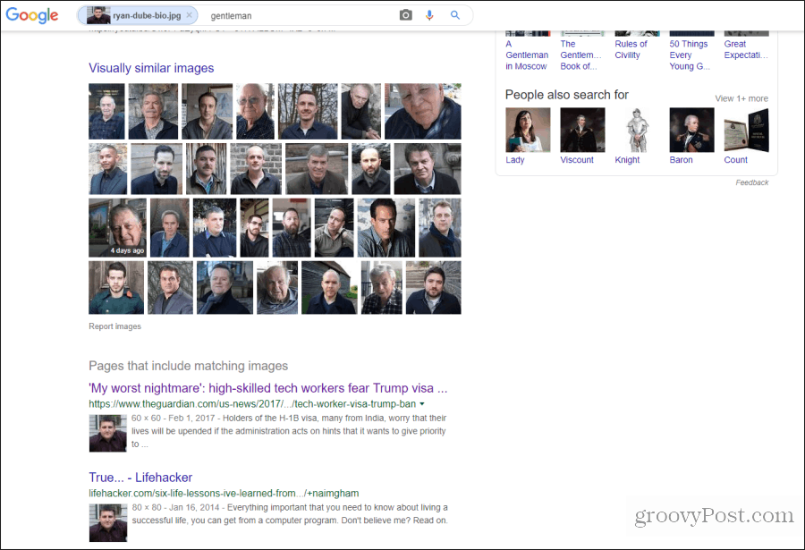 recherche de visage google