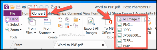 Conversion de PDF en image à l'aide de PhantomPDF
