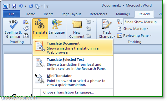 comment traduire un document Microsoft Word entier en espagnol ou dans toute autre langue