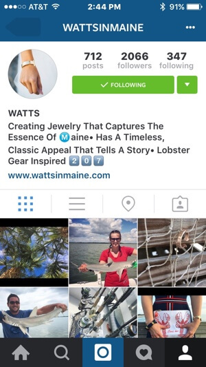 exemple de marque de profil instagram