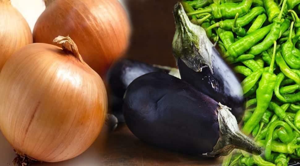 Oignon-aubergine-poivron