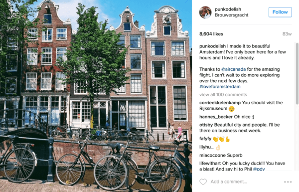 Air Canada s'est associée à des influenceurs Instagram pour promouvoir de nouvelles liaisons vers Amsterdam, Mexico et Dubaï.