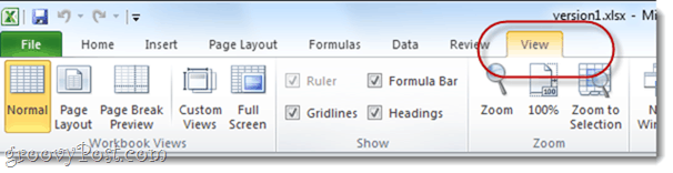 afficher les options Excel tableurs Office 2010