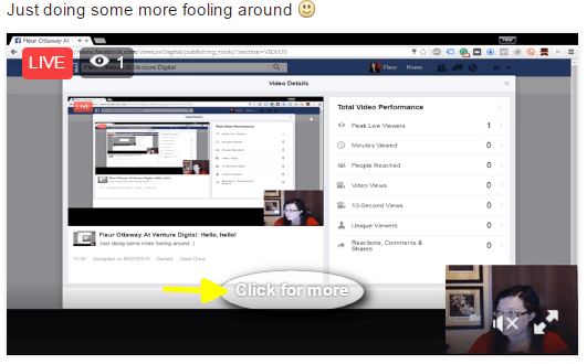 facebook live view commentaires sur le bureau