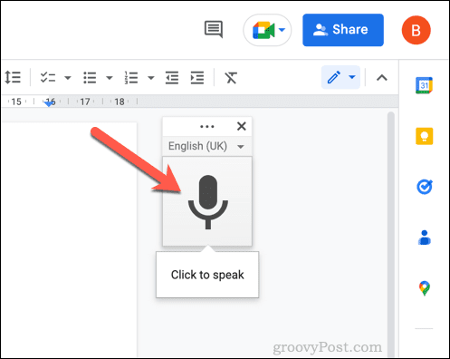 Activer la saisie vocale dans Google Docs