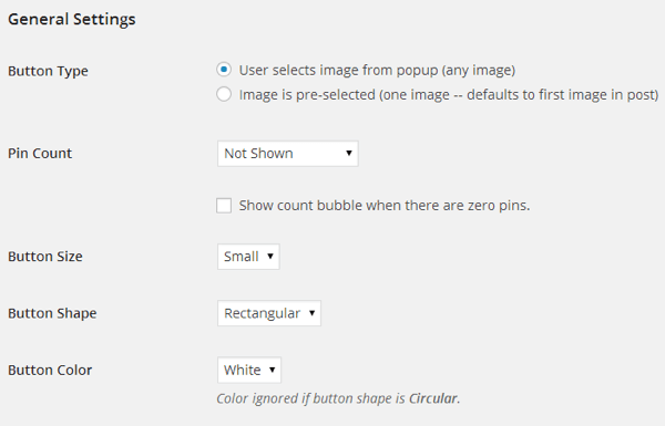 Le bouton Pinterest Pin It offre un large éventail d'options de personnalisation.