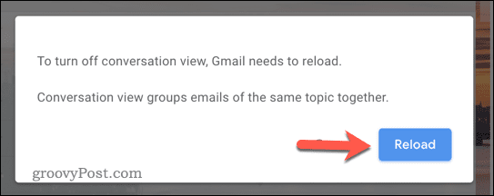 Recharger la boîte de réception Gmail