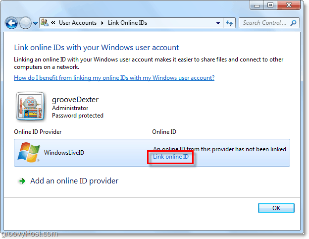 lier l'identifiant Windows Live au compte Windows 7