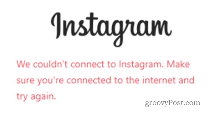 impossible de se connecter à Instagram