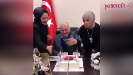Les moments de soufflage de bougies de Binali Yıldırım ont secoué les médias sociaux!