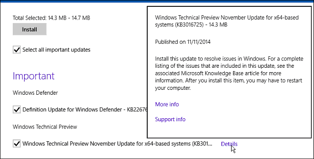 Windows Update novembre