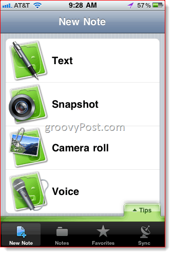Application iPhone Evernote