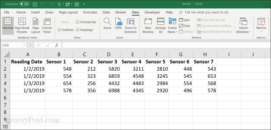 exemple de feuille de calcul Excel
