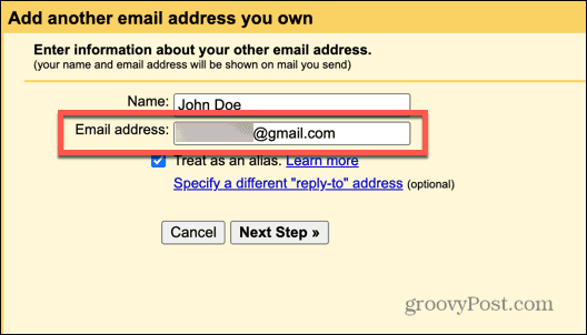 adresse e-mail alias gmail
