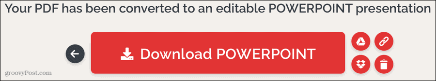 iLovePDF a converti le PDF en PowerPoint
