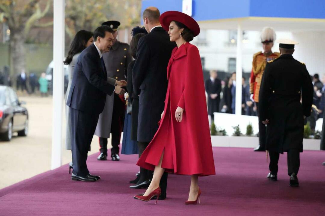 Robe rouge Kate Middleton