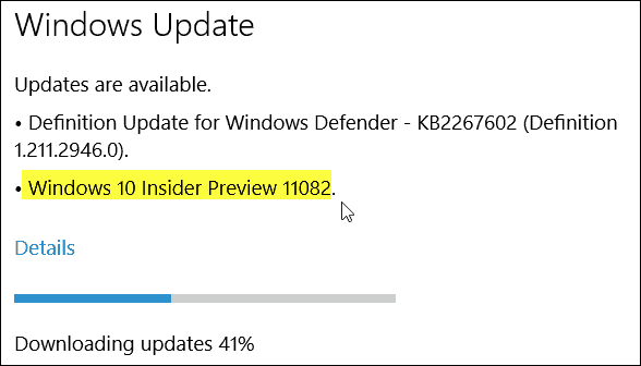 Windows 10 Insider Preview Build 11082 (Redstone) disponible maintenant