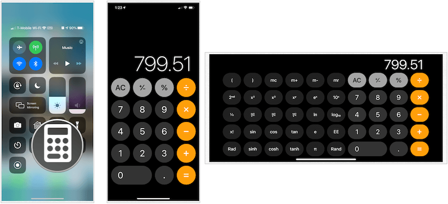 calculatrices iPhone