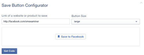 bouton Enregistrer facebook mis sur la page