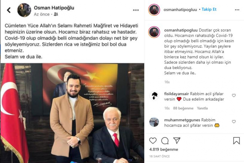 Nihat Hatipoğlu est-il en réanimation? Le fils de Nihat Hatipoğlu, Osman Hatipoğlu, a annoncé!