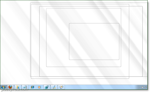 capture d'écran de Windows 7 Aero Peek