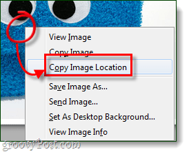 copier l'emplacement de l'image dans Firefox ou Chrome