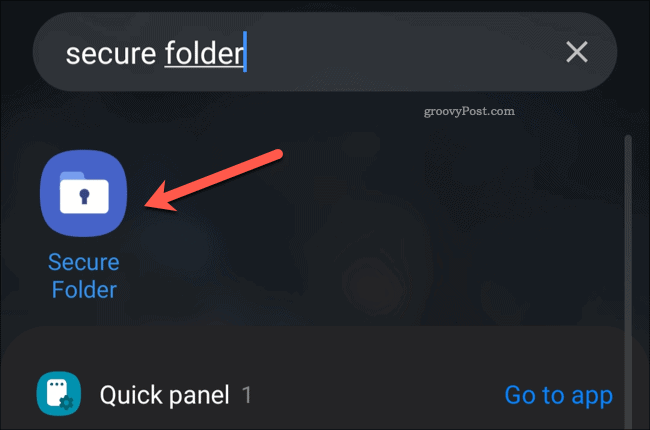 Icône du tiroir de l'application Secure Folder
