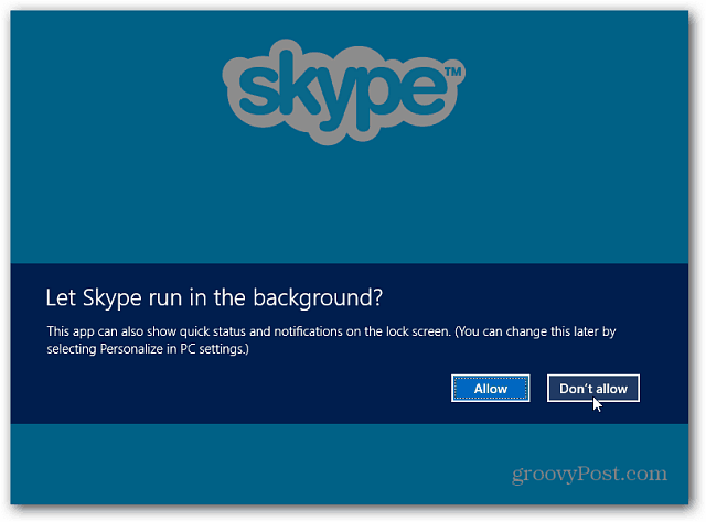 Skype en arrière-plan