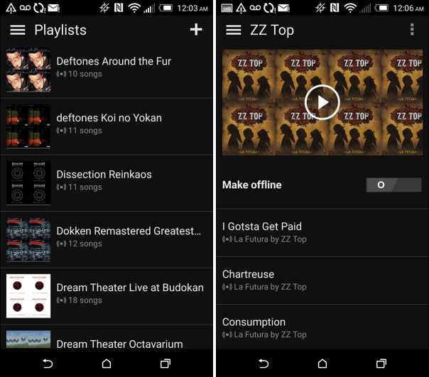 Microsoft Groove Music sur Android 