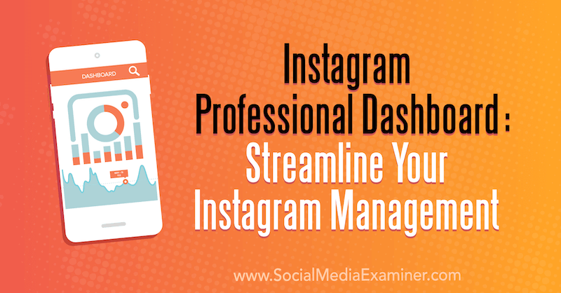 Tableau de bord professionnel Instagram: rationalisez votre gestion Instagram par Naomi Nakashima sur Social Media Examiner.