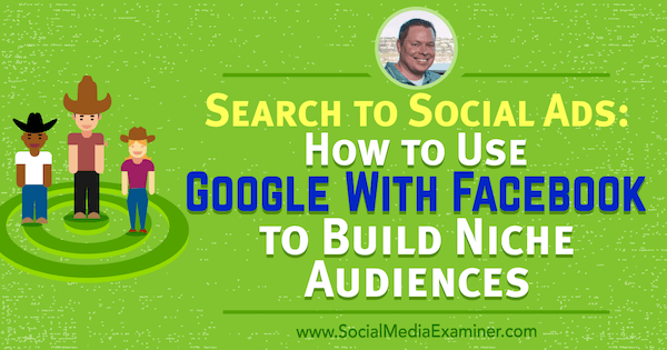 Search to Social Ads: Comment utiliser Google avec Facebook pour créer des audiences de niche avec des informations de Shane Sams sur le podcast de marketing des médias sociaux.