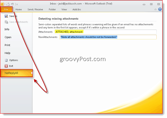 Comment ajouter aucune réponse à tous et aucun transfert à Outlook 2007 et Outlook 2010