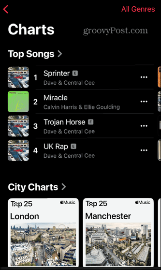 Apple Music Charts Top des chansons