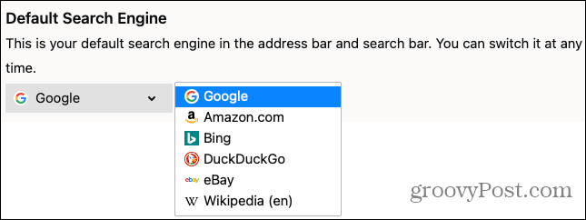 Moteur de recherche par défaut de Firefox