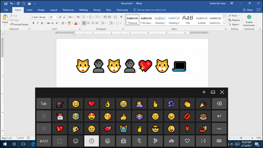 activer emoji windows 10 clavier microsoft word