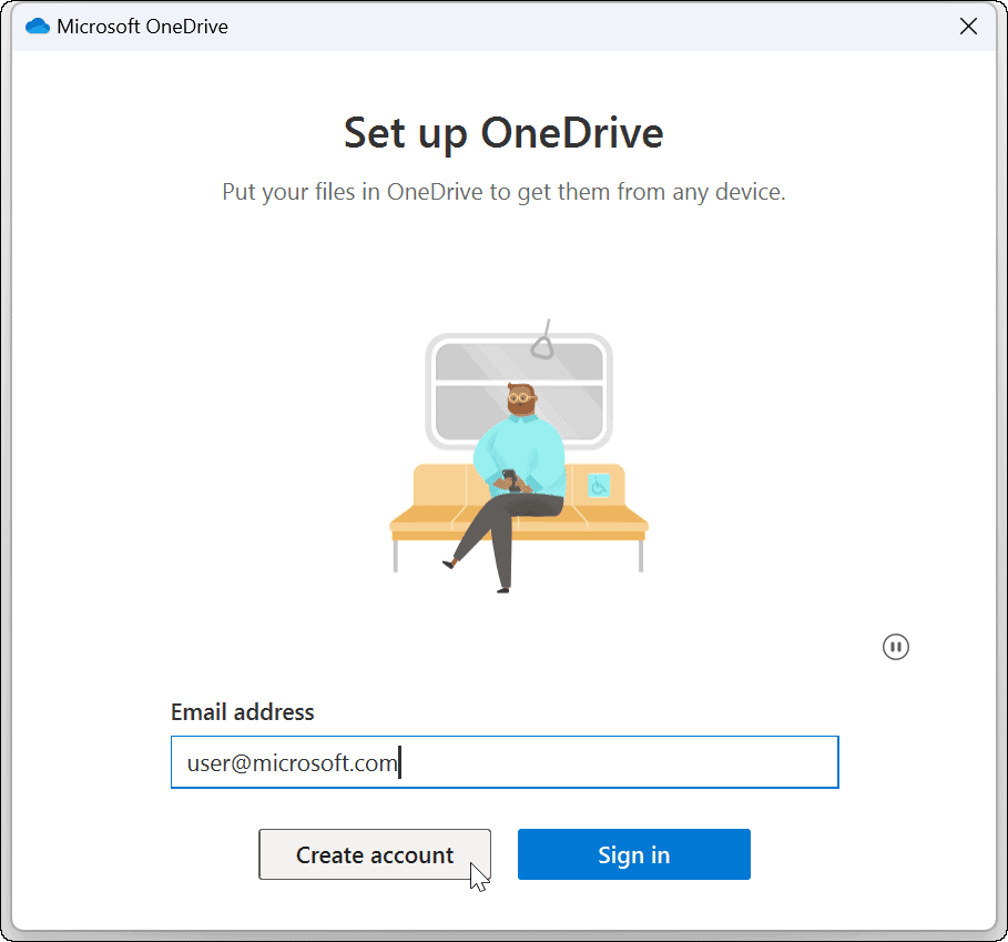réassocier le compte OneDrive